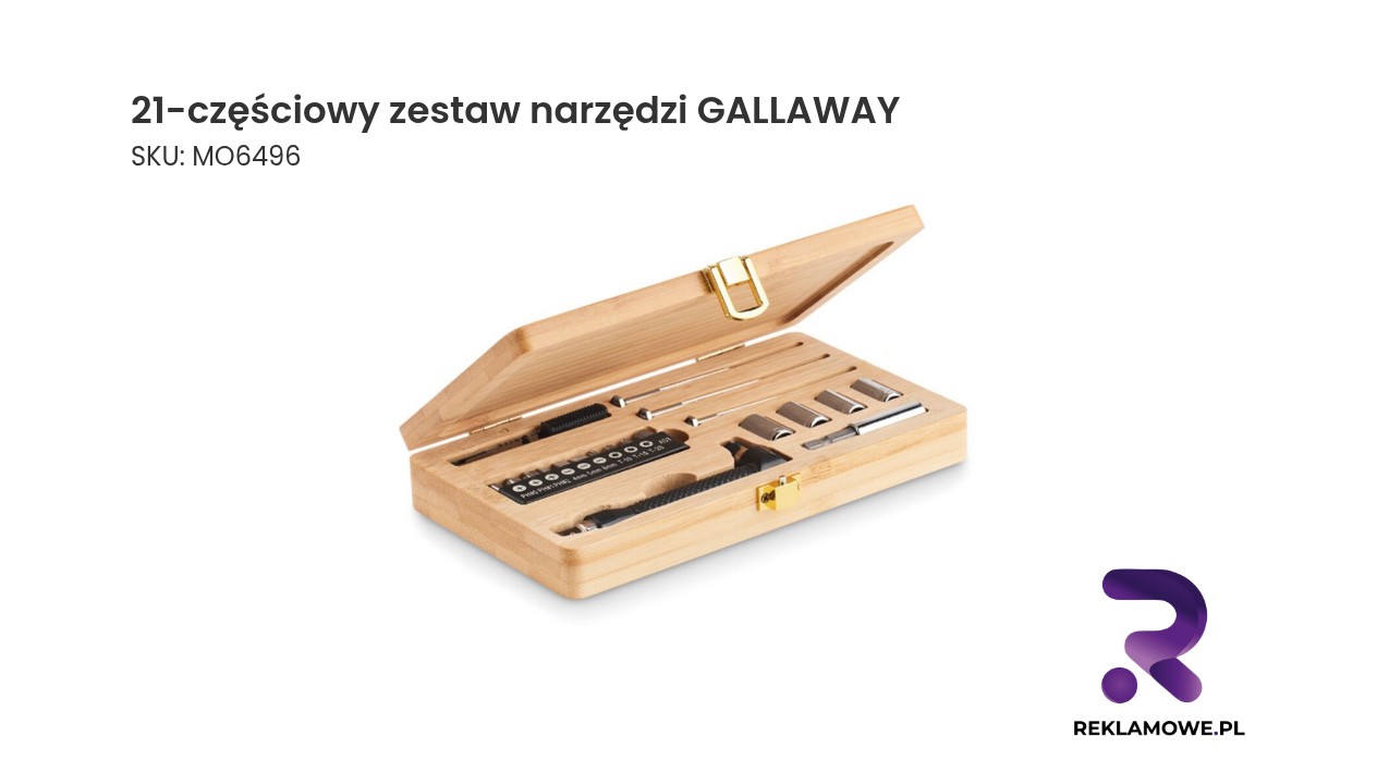 21-częściowy zestaw narzędzi GALLAWAY 21-częściowy zestaw narzędzi GALLAWAY - praktyczny komplet narzędzi do domu i warsztatu