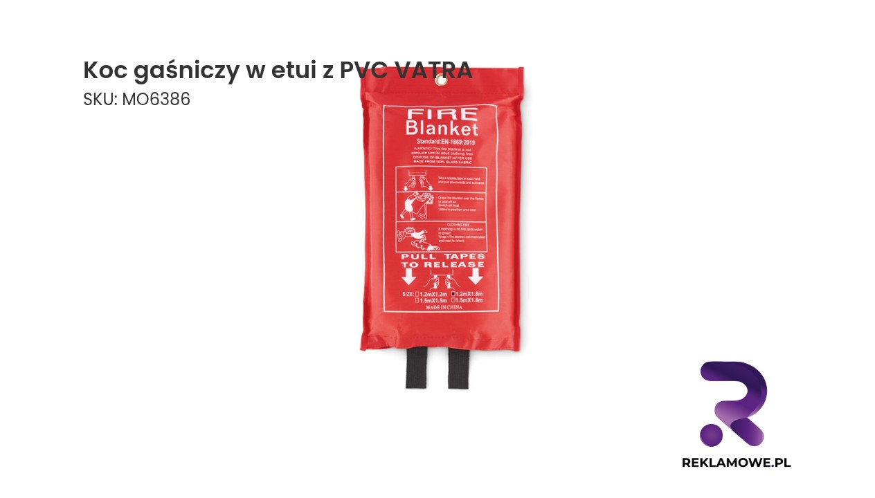 Koc gaśniczy w etui z PVC marki VATRA