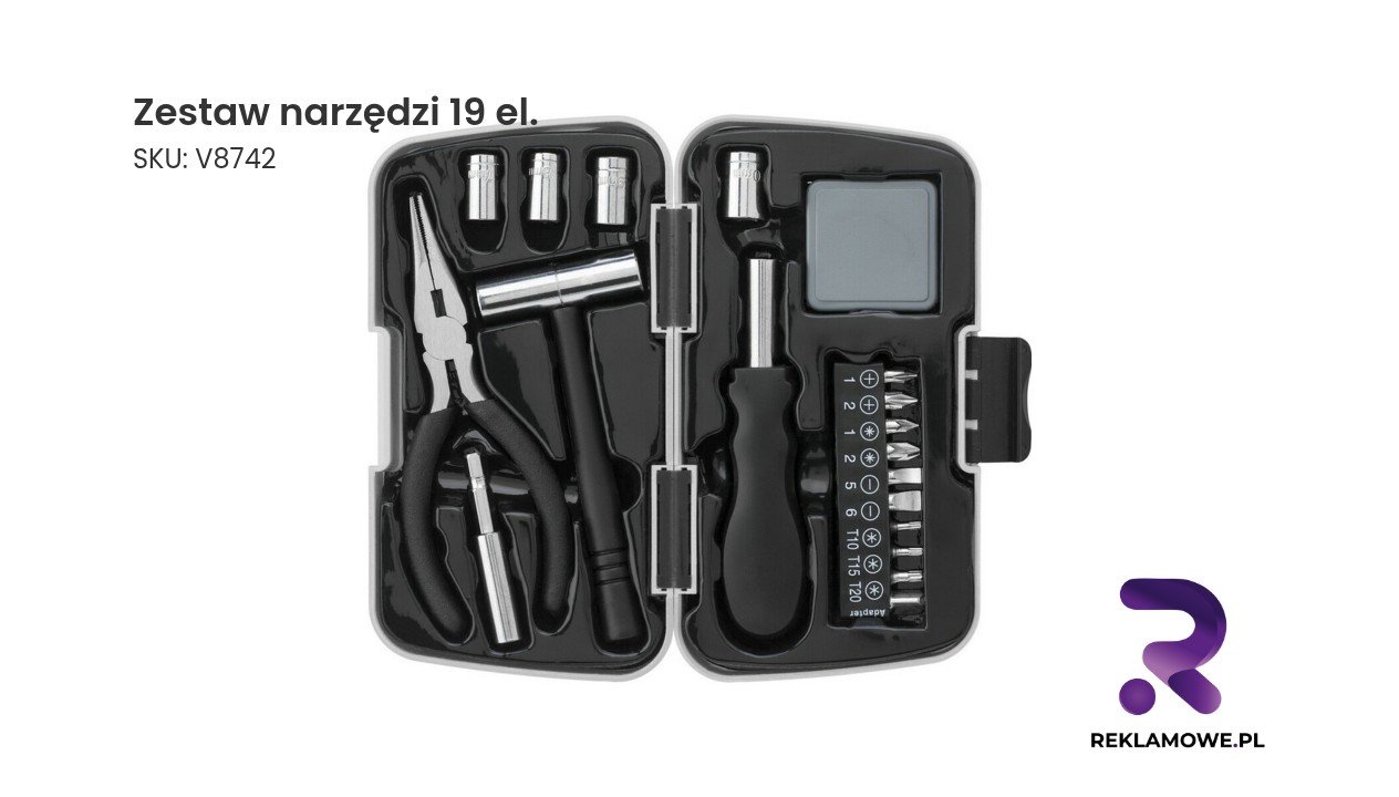 Zestaw narzędzi 19 elementów dla majsterkowiczów