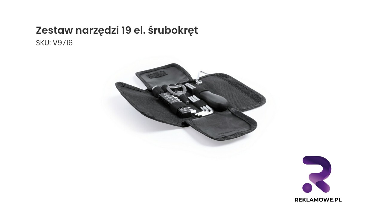 Zestaw narzędzi 19 elementów śrubokręt