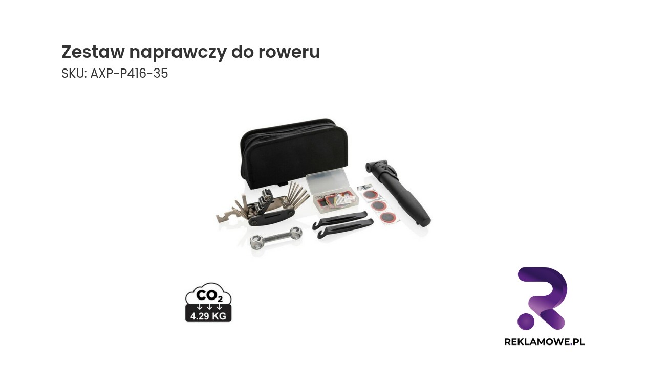 Zestaw naprawczy do roweru Zestaw naprawczy do roweru, zawierający narzędzia i części zamienne