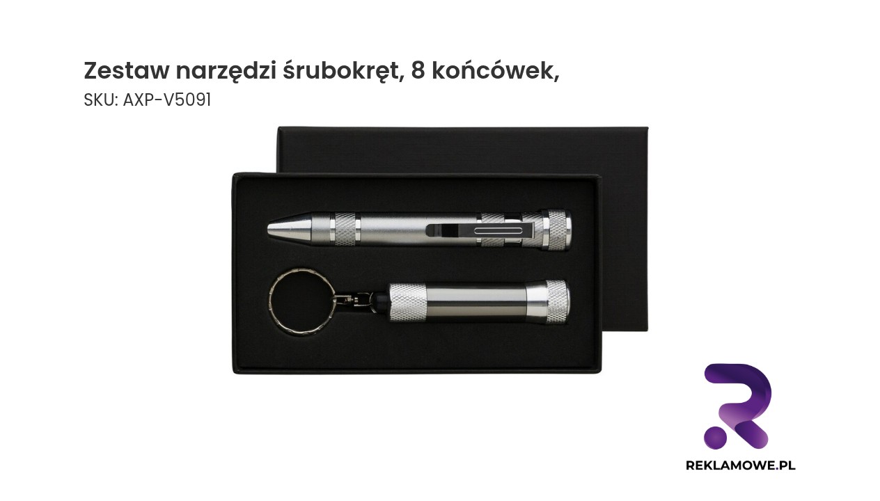 Zestaw narzędzi śrubokręt z 8 końcówkami